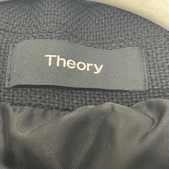 Theory Etiennette Item Canvas Sport Jacket Black Size 10 - Picture 5 of 8